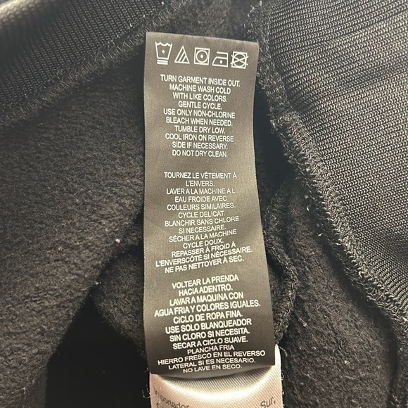 Karl Lagerfeld Paris Mens Colour Block Solid Pullover Hoodie Black US Size M - Picture 10 of 10